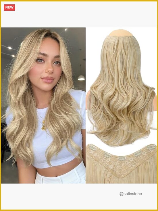 Synthetic Wavy Layered Clip-in Hair Extensions, 20 inch, Tangle Free main image 7